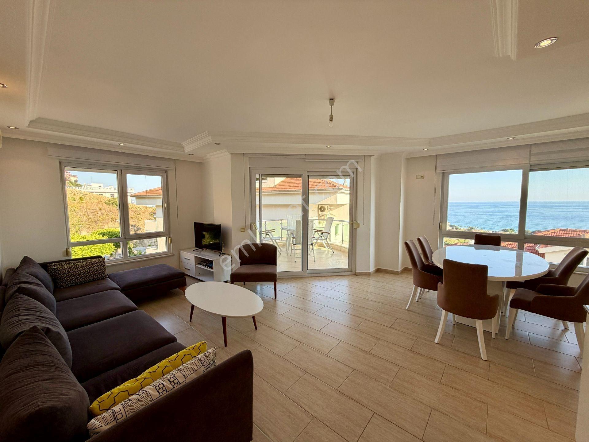 Alanya Kleopatra’da Panoramik Deniz Manzaralı Full Eşyalı 3+1 Penthouse — fotoğraf 4