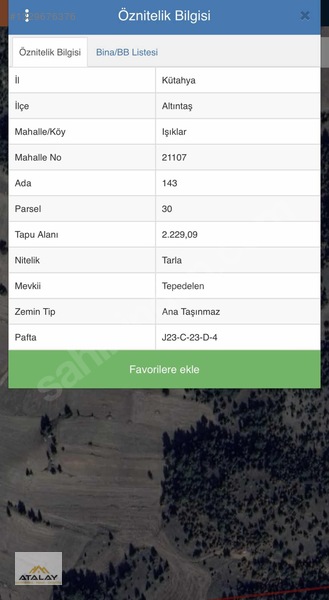 Kütahya Altıntaş Işıklarda Fırsat Satılık Tarla