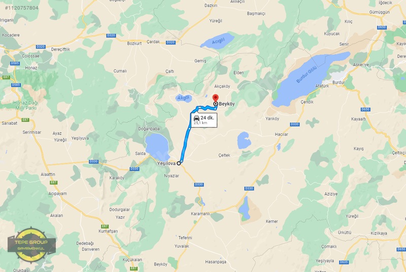 Burdur Yeşilova Büyükyaka Köyünde 525m2 Yatırımlık Satılık Tarla — fotoğraf 10