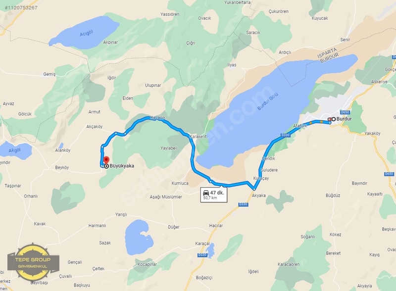 Burdur Yeşilova Büyükyaka'da 475 M2 Tek Tapu Satılık Tarla — fotoğraf 10