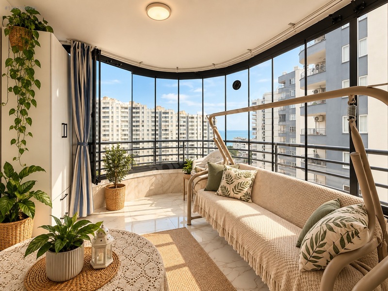 Mezitli Öngel Sitesi'nde Deniz Manzaralı 3+1 Satılık Daire — fotoğraf 9