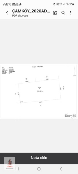 Zirveden Villa Bölgesinde Yol Cepheli Satılık 556 M2 Fırsat Arsa — fotoğraf 3