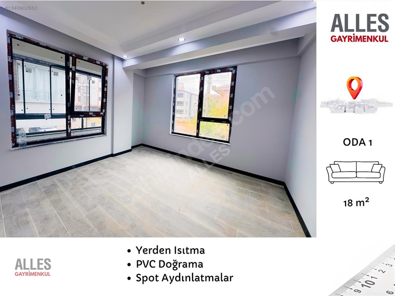 Alles'ten Şehir Hastanesi Yakını Lüks Sıfır Satılık 2+0 Daire — fotoğraf 3