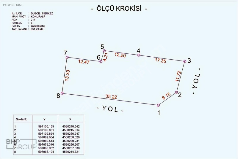 Bhp | Fırsat! Konut İmarlı! 651 M2! Yol Cepheli Satılık Arsa! — fotoğraf 7