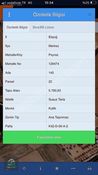 Poyrazda Satılık Yatırımlık Tarla