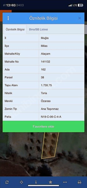 Alaçam Köyünde Yola Sıfır 1.740 M2 Tarla Vasıflı Zeytinlik — fotoğraf 13