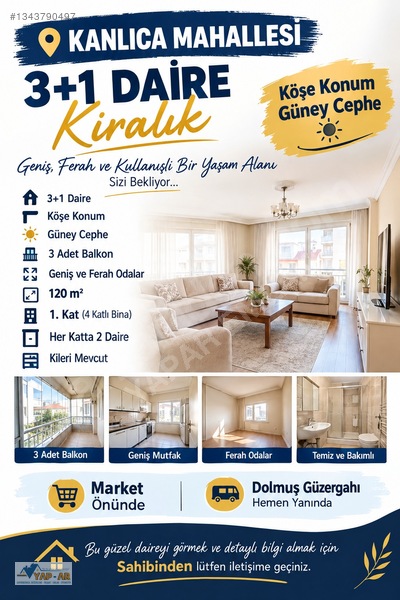 Yapar Emlak Tan Kanlıca Mah. Kiralık Daire