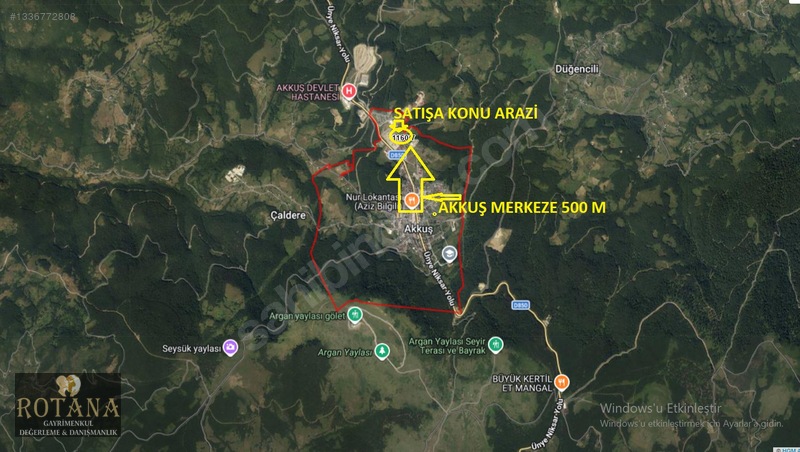 Satılık Tarla 542 M2 Akkuş Merkeze 300 Metre Uzaklıkta — fotoğraf 3