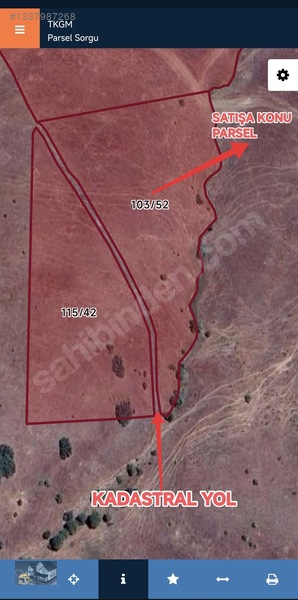 Kacarlar Köyü Kadastral Yola Cepheli Satılık 9000 M2 Tarla