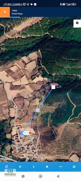 Mustakil Tapulu Yatirimlik Tarla 1487 M2 Kadastro Yolu Mevcut
