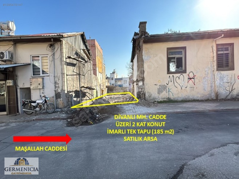 Divanlı Mh Cadde Üzeri (185m2) Satılık Konut İmarlı Arsa — fotoğraf 13