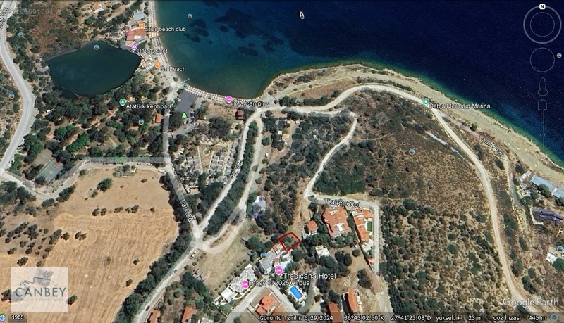 Datça Marinanın Yanında Denize 160 M Satılık 193m2 Turizm Arsası — fotoğraf 9