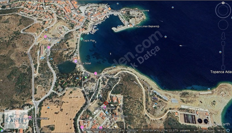 Datça Marinanın Yanında Denize 160 M Satılık 193m2 Turizm Arsası — fotoğraf 11