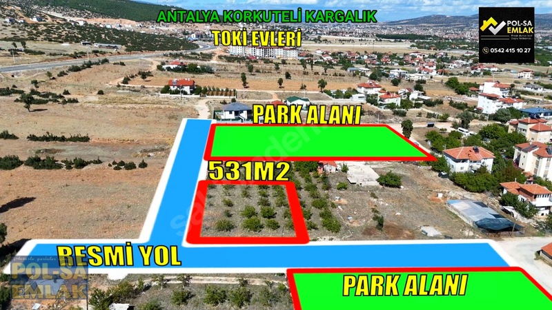 Antalya Korkuteli Kargalık Da Satılık 531M2 Arsa