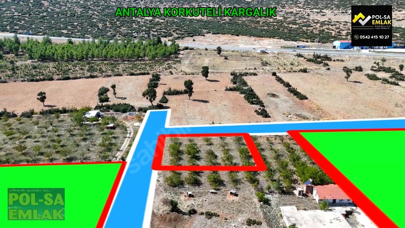 Antalya Korkuteli Kargalık Da Satılık 531m2 Arsa — fotoğraf 3