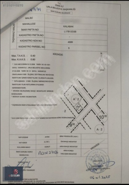 Urla Kalabakta Fırsat 118m2 Villa İmarlı Arsa.denize 150mtmesafe — fotoğraf 2