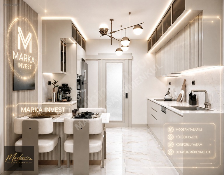 Saraycık'ta Projeden Kapalı Mutfaklı Ebeveyn Banyolu 2+1 Daire