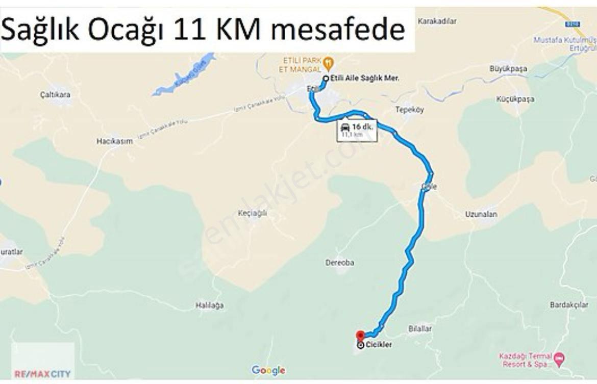 Çanakkale Çan Cicikler Köyünde %80 İmarlı 845 M2 Arsa — fotoğraf 5