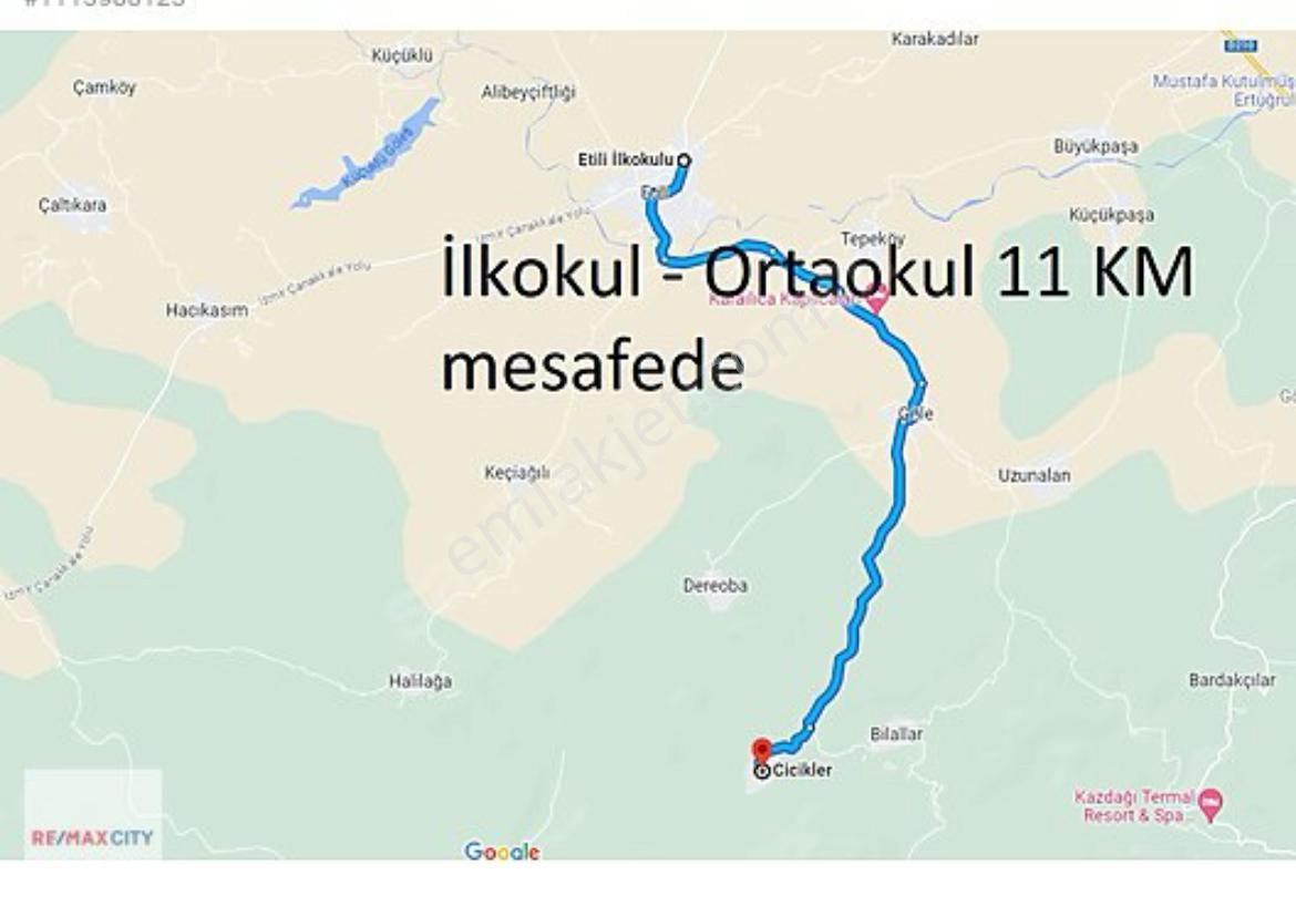 Çanakkale Çan Cicikler Köyünde %80 İmarlı 845 M2 Arsa — fotoğraf 6