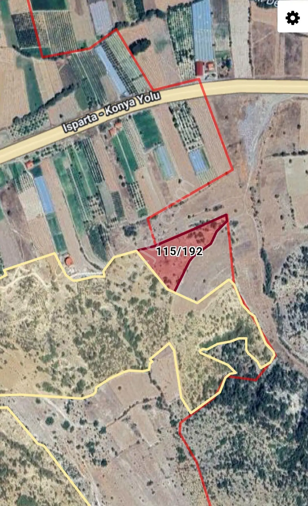 Isparta Yalvaç Çetincede Yerleşim Yeri İçinde 13500m2 Kısmen Elma Bahçesi Süper Manzaralı — fotoğraf 2