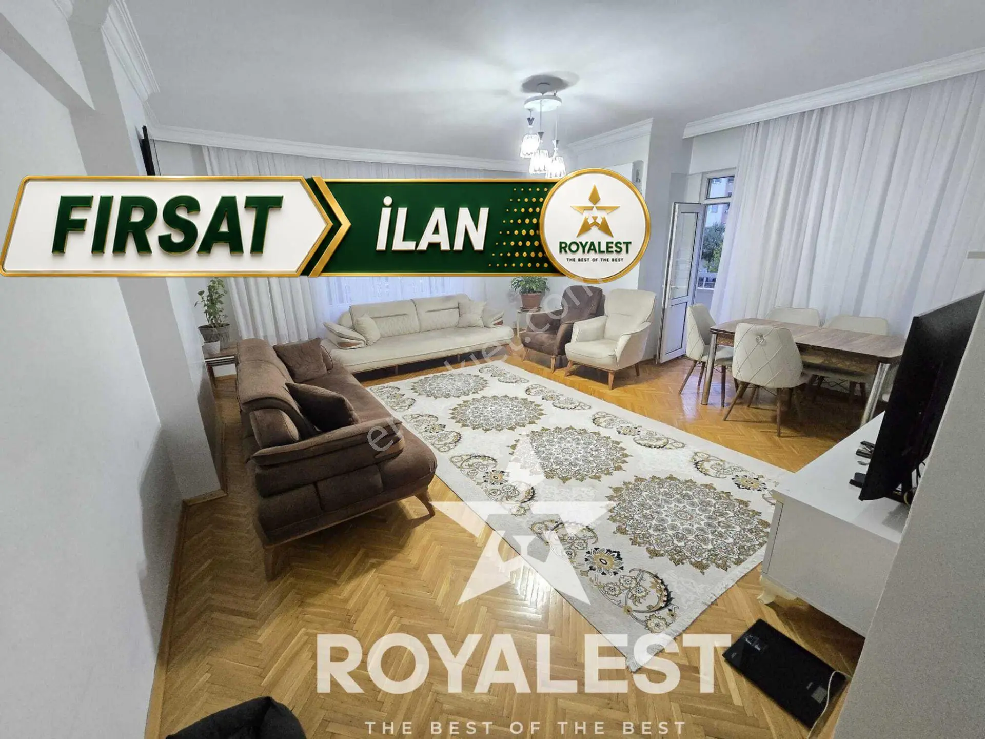 Royales'Ten Tramvaya Yakını Ara Kat Site İçi Geniş Ve Ferah 3+1