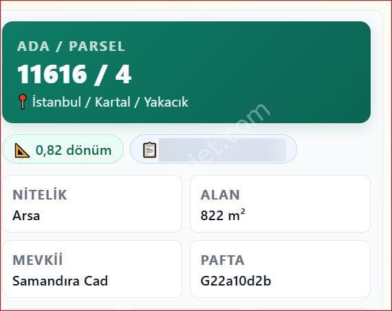 Kartal Yakacık Konut Alanı İçinde 15 Kat İmarlı Arsa — fotoğraf 2