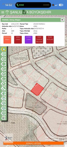 Şanlıurfa Haliliye'De Satılık Köşe Başı 1350M² İmarlı Arsa