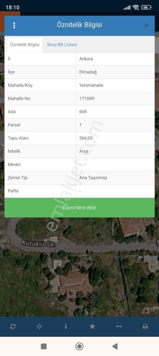 Ankara Elmadağ Yenimahallede 3 Kat İmarlı Ticari+Konut Arsa