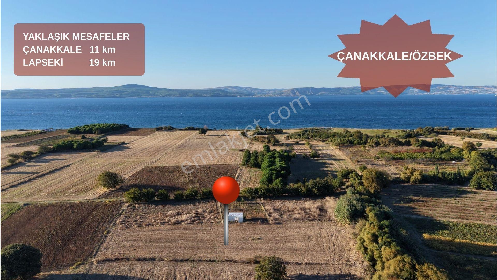 Çanakkale Özbek Köyünde Panoramik Deniz Manzaralı Satılık Tarla — fotoğraf 4