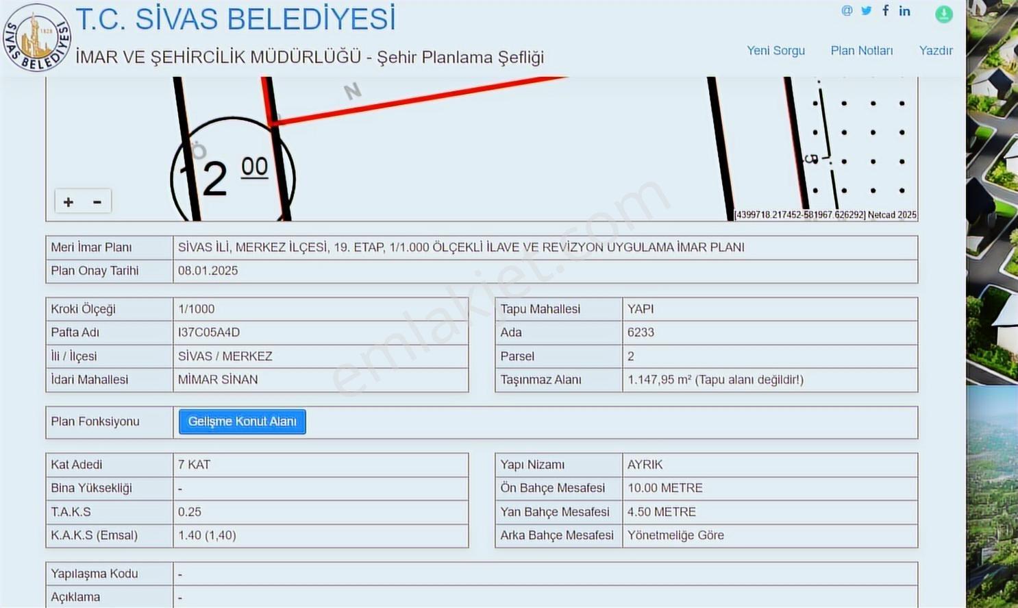 C.k'dan Danişmentgazi (yapı) Mahallesinde Satılık Arsa Hissesi — fotoğraf 5