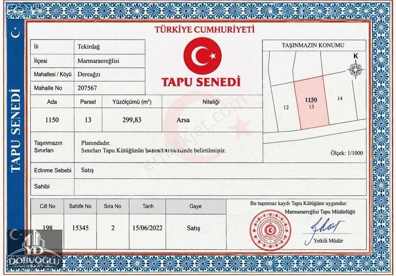 Marmaraereğlisi Dereağzında Denize Yakın Villa İmarlı Arsa — fotoğraf 8