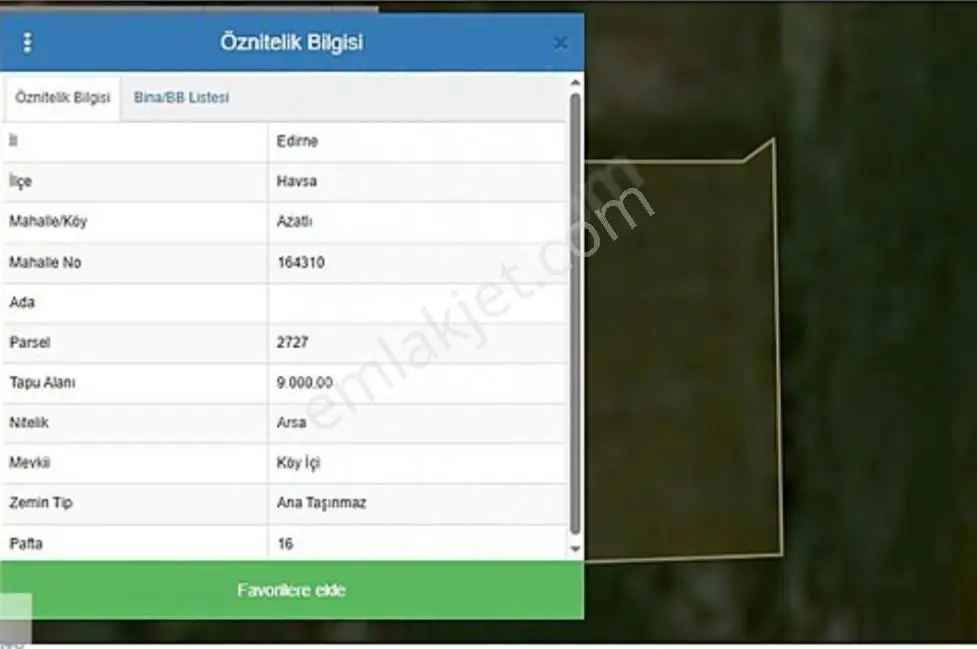 Edirne Havsa Azatlı'da Satılık 500m² Arsa — fotoğraf 4