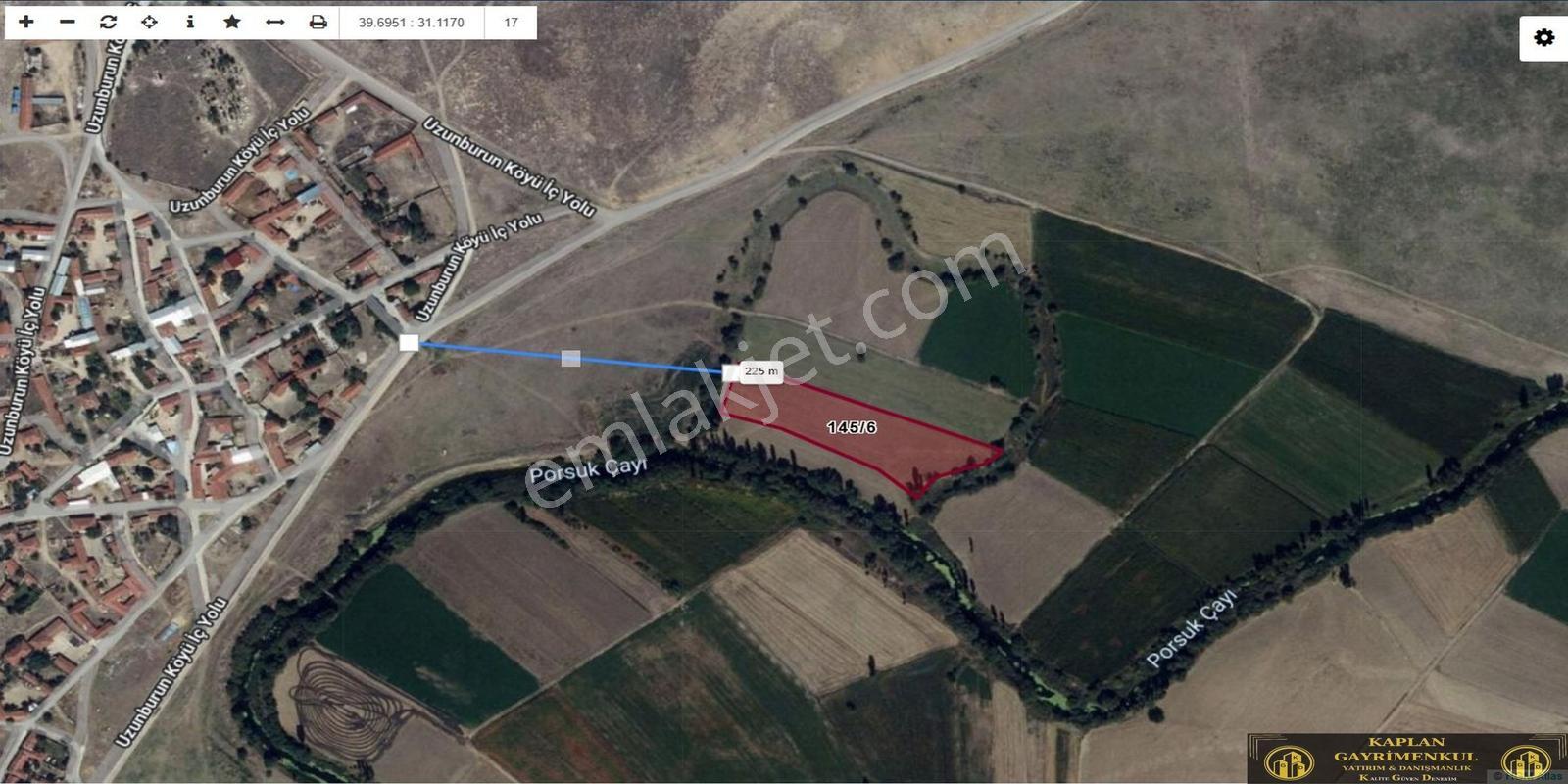 Beylikova Uzunburun'da Porsuk Kenarında 7.800 M² Satılık Tarla — fotoğraf 4