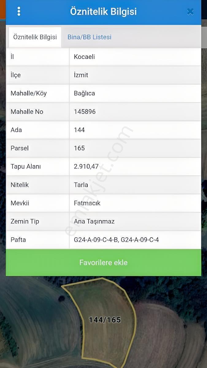 Adaplatin'den İzmit'te Baraj Gölleri Yakınında 2910 M2 Tarla — fotoğraf 8