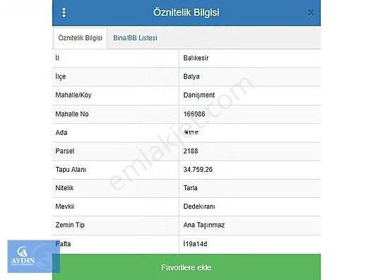 Balıkesir Balya Satılık 35 Dönüm Tarla Ve Ev %5 İmarlı — fotoğraf 3