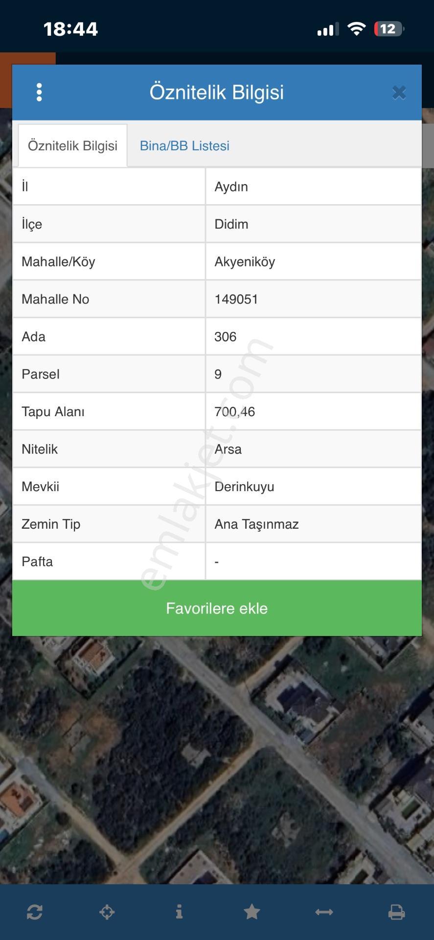 Didim Yeşiltepede Önü Yeşil Alan 700m2 Satılık Arsa — fotoğraf 2