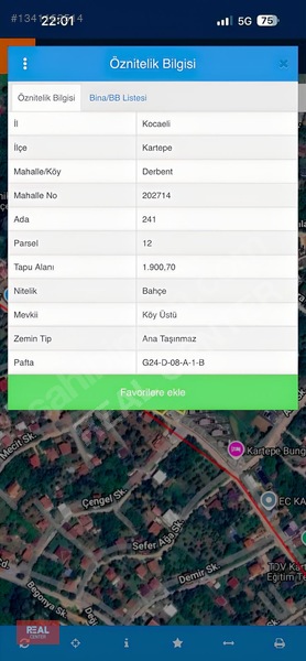 Kartepe Derbent'te 1.282 M2 Satılık Arsa — fotoğraf 7