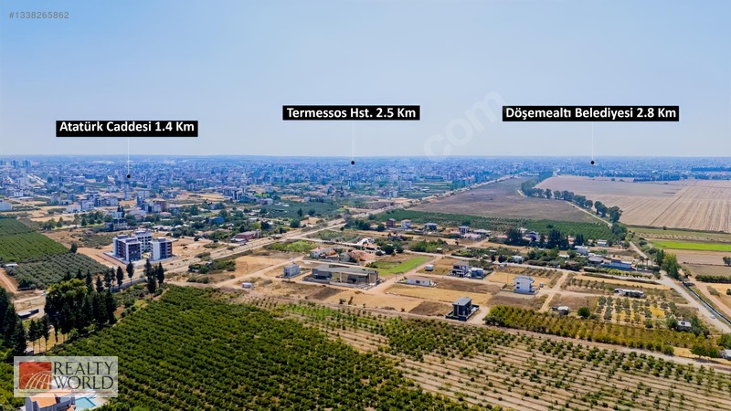 Döşemealtı Yeniköyde Satılık Villa Arsası 1400 M2 — fotoğraf 3