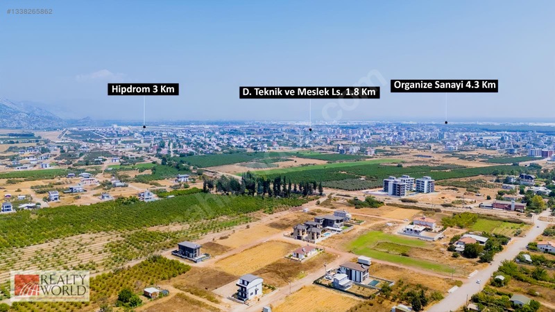 Döşemealtı Yeniköyde Satılık Villa Arsası 1400 M2 — fotoğraf 6