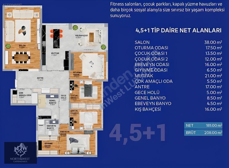 Arissa Lita Astoria Beytepe Sitesi Satılık 4+1 Premıum Daire — fotoğraf 28
