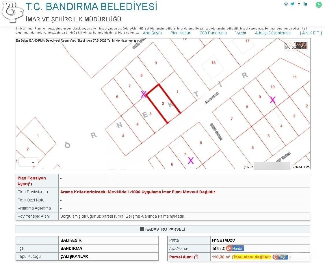 |bandırma| Denize 150 Metre Merkeze 5 Dk Yatırımlık Yazlık Arsa! — fotoğraf 6