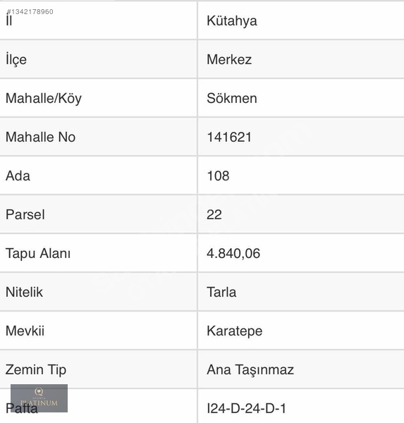 Qtahya Platinum - Sökmen Köyünde 5 Dönüm Tarla — fotoğraf 2