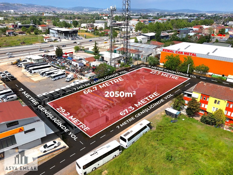 Başiskele Yeşilyurt Mah. 2050M² %40 İmarlı Kiralık Ticari Arsa