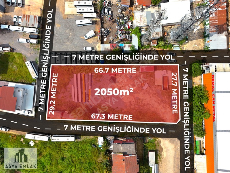 Başiskele Yeşilyurt Mah. 2050m² %40 İmarlı Kiralık Ticari Arsa — fotoğraf 3