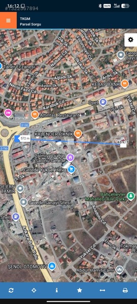 Demirciler Mahallesi Satilik Fırsat 375 M2 Sanayi Arsasi