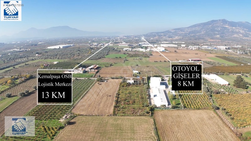 Kemalpaşa Ören Depo Yapımına Uygun 7062 M2 Satılık Arazi — fotoğraf 11