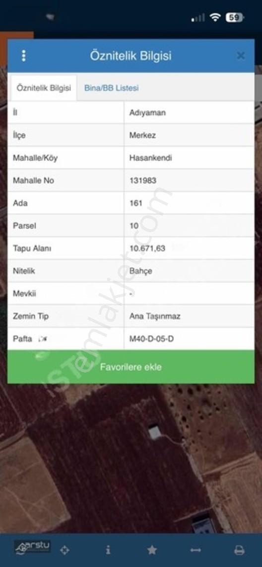 Arstu Gm . Haliseden Hasankendide Satılık Arsa