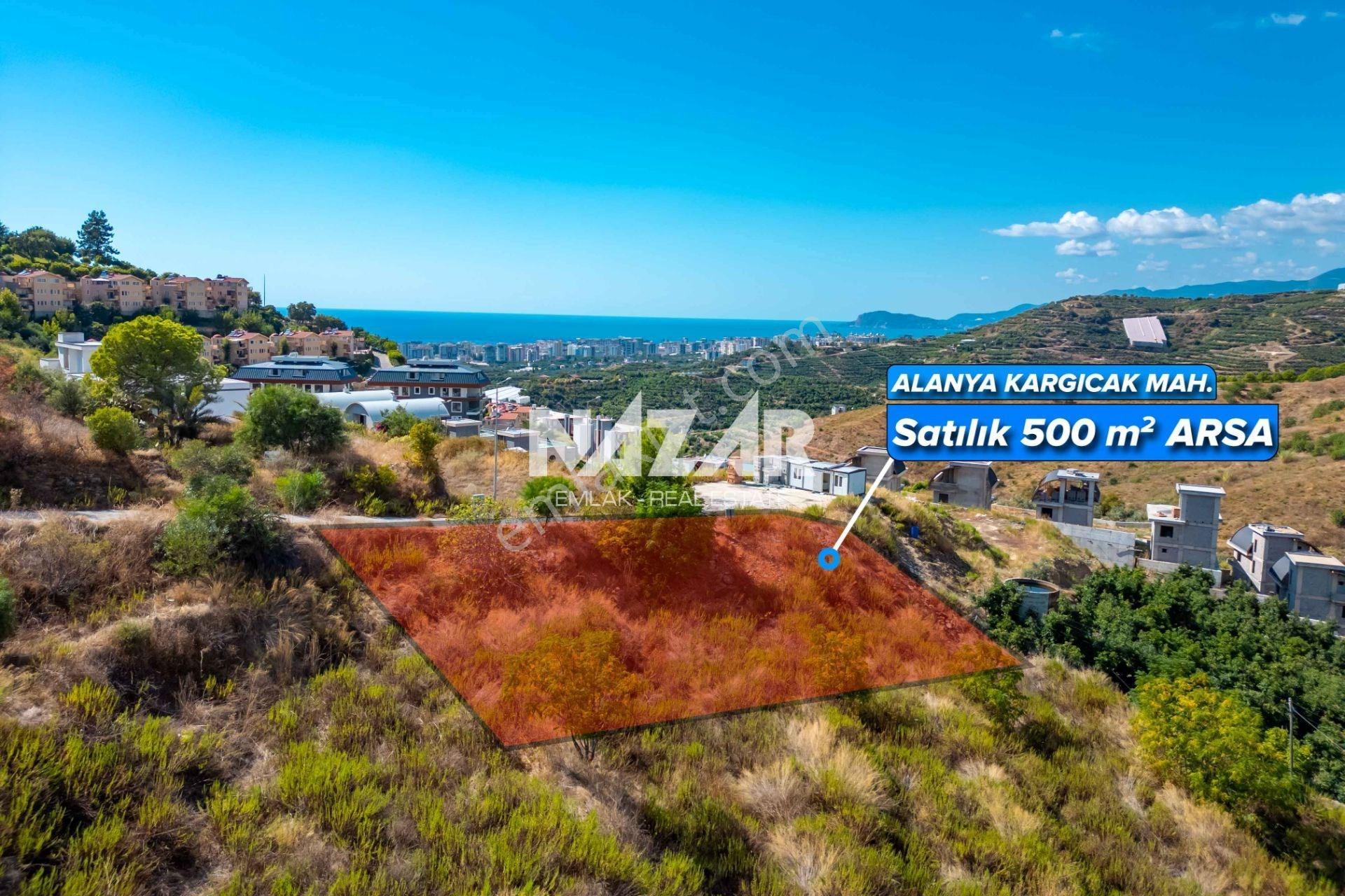 Alanya Kargıcak’ta Deniz Manzaralı 500 M2 İmarlı Arsa — fotoğraf 2