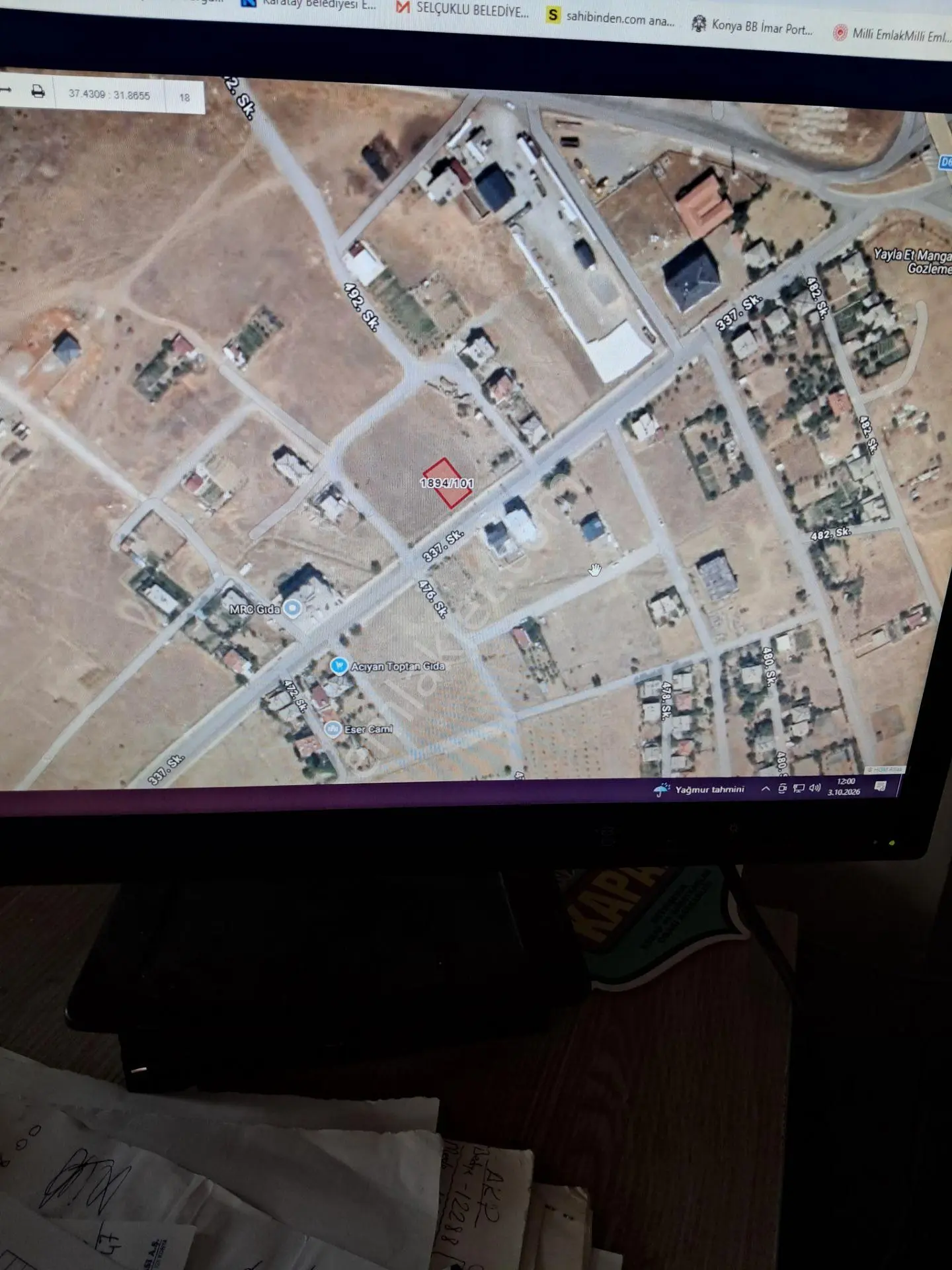 Konya Seydişehir Alaylar İki Mahallesinde Satılık İmarlı Arsa