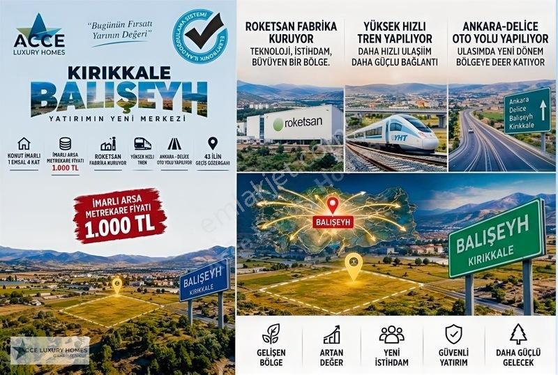 Kırıkkale'De Yatırımın En Doğru Bölgesinde Satılık Arsa